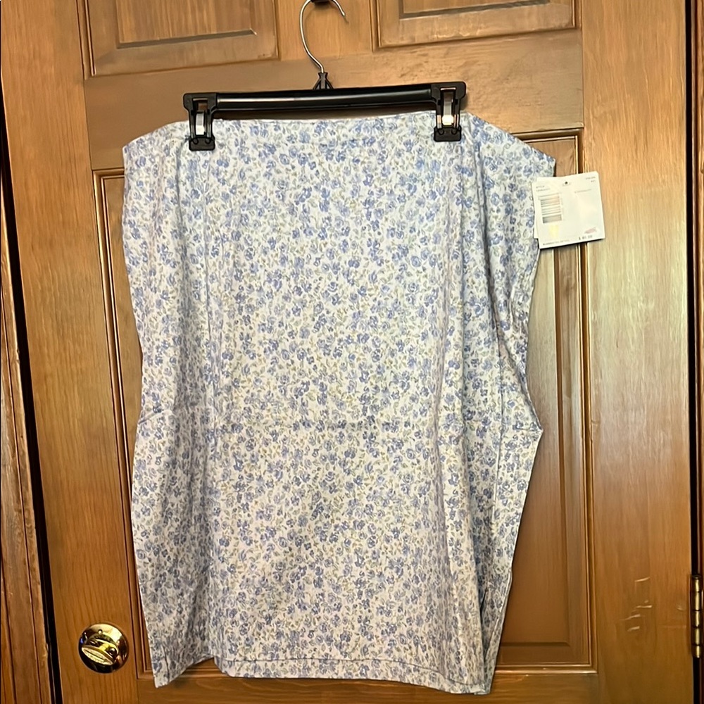 Elisabeth by Liz Claiborne Blue Print Skirt, NWT